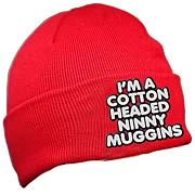 Elf Cotton Headed Ninny Muggins Red Beanie Hat